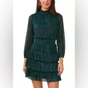 MSK Crinkle Foil PURPLE Dress